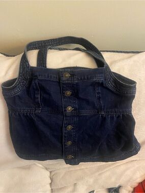 American Eagle Outfitters Dark Blue Denim Tank Top